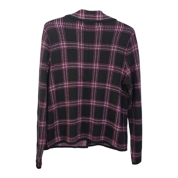 Jones New York Plaid Knit Cardigan - Picture 3 of 12